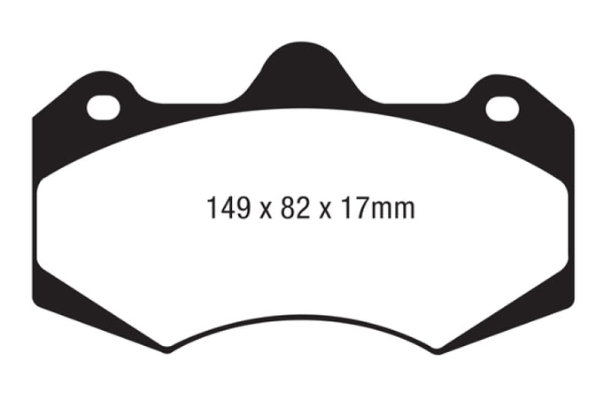 Ebc DP4062R EBC Yellowstuff Brake Pad Sets
