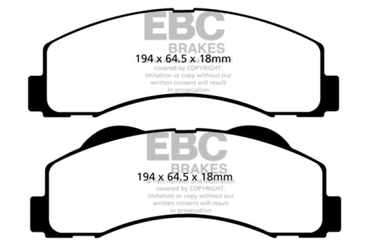 Ebc DP41855R EBC Yellowstuff Brake Pad Sets