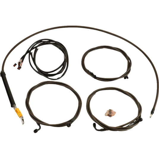 La Choppers LA-8059KT3-08M Complete Plug and Play Cable Kit - 8in.-10in. - Midnight