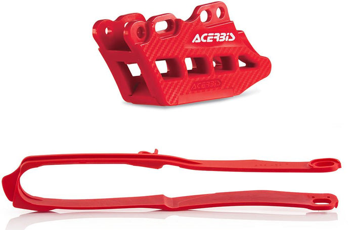 Acerbis 2666240004 Chain Guide and Slider Kit - Red