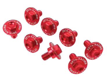 Zeta ZE88-9102 Fork Guard Bolts - Red