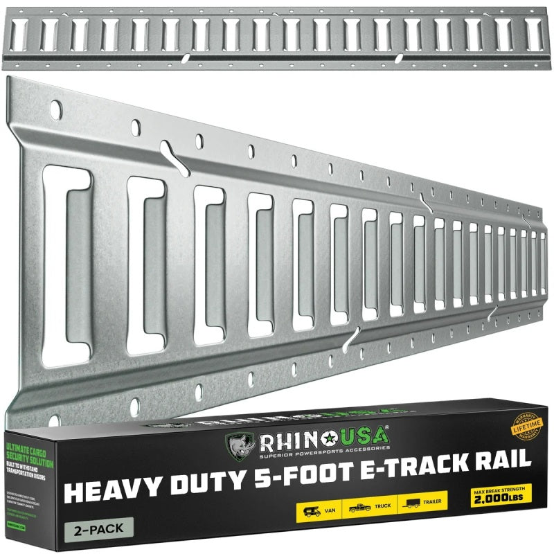 Load image into Gallery viewer, Rhino Usa TD-ETRAIL5-2PK-SVR RSA Tie Down Rails
