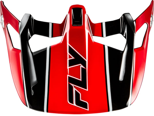 Fly Racing Visor for Werx-R Flow Carbon Helmets - Black/Red