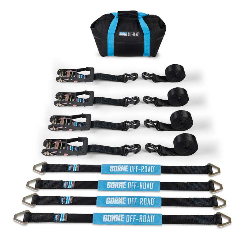 Load image into Gallery viewer, Borne Off-Road BNRTC-TD-4BK BRN Ratchet Tie-Down
