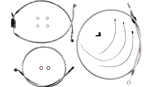 Magnum 3871128 Sterling Chromite II Designer Handlebar Installation Kit - 8in.