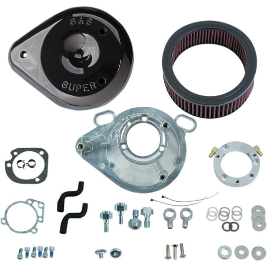 S&S Cycle 170-0304B Teardrop Air Cleaner Kit - Black