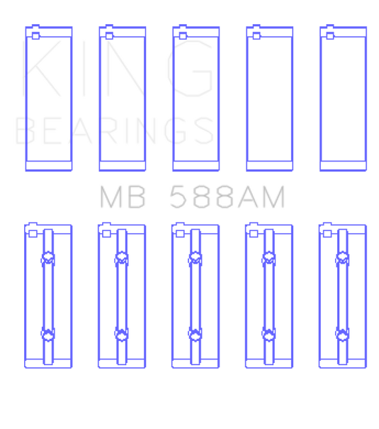 King Engine Bearings MB588AM0.75 KING Main Bearings