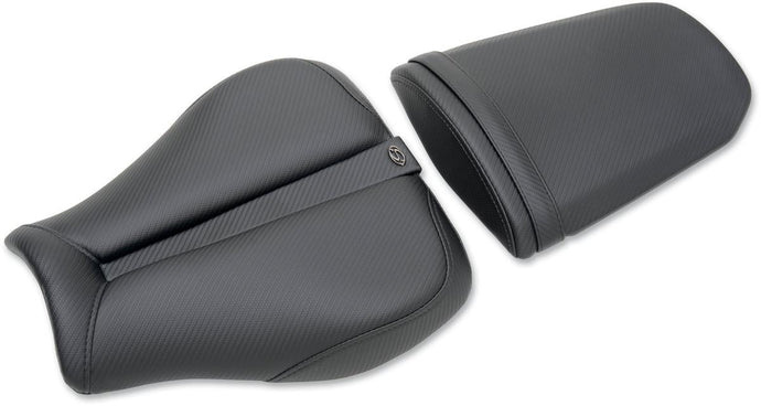 Saddlemen 0810-H013 Gel-Channel Track - CF One-Piece Solo Seat with Rear Cover