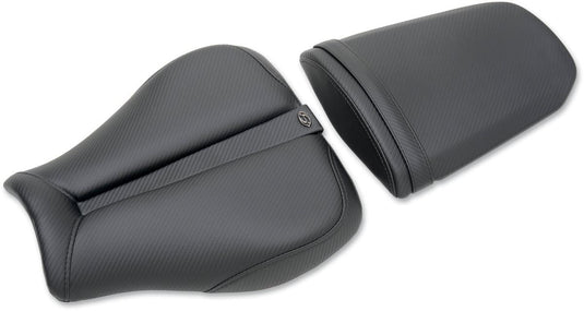 Saddlemen 0810-H013 Gel-Channel Track - CF One-Piece Solo Seat with Rear Cover