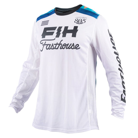 Fasthouse Grindhouse TB Island Hopper Youth Jersey (X-Small, White)