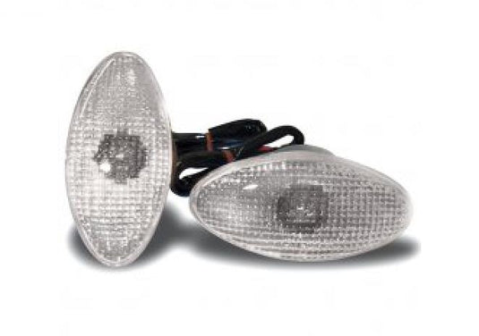 Emgo 61-81961 Large Cateye Deco Lights - 2 Contacts - Clear Lens