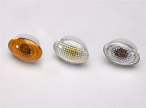 K&S Technologies 25-8272 Flush Mount Marker Lights - Flat Oval Medium/Amber Lens - Single Filament