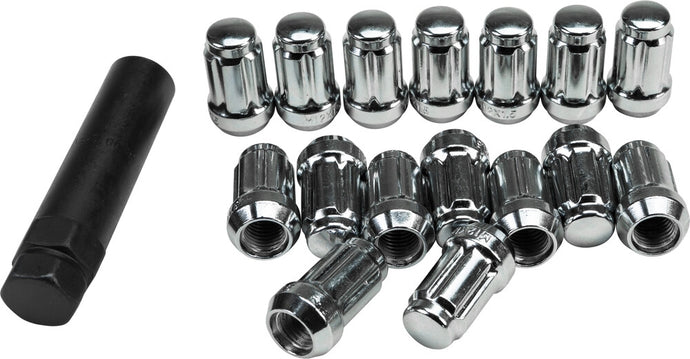Awc RLUG-CS20C 12mm x 1.50 Splined Tapered Lug Nut with Key - 16 pack