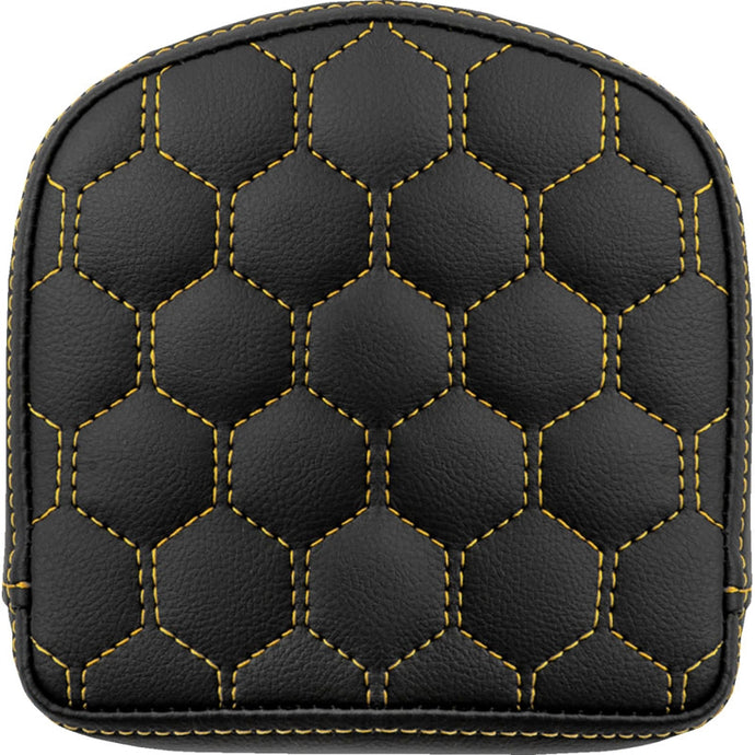 Saddlemen 040849GOL Sissy Bar Pad for Roadsofa HC Seats - Grasvestone with Gold Stitching