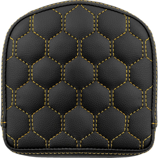 Saddlemen 040849GOL Sissy Bar Pad for Roadsofa HC Seats - Grasvestone with Gold Stitching