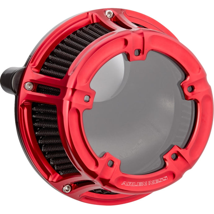 Arlen Ness 600-241 Method Clear Sucker Air Cleaner Kit - Red Anodized