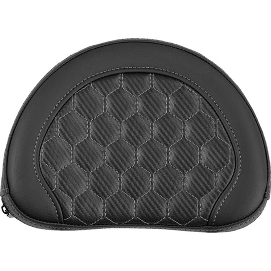 Saddlemen 051319002 Contoured Sissy Bar Pad for Roadsofa HC Seats - Gray Stitching