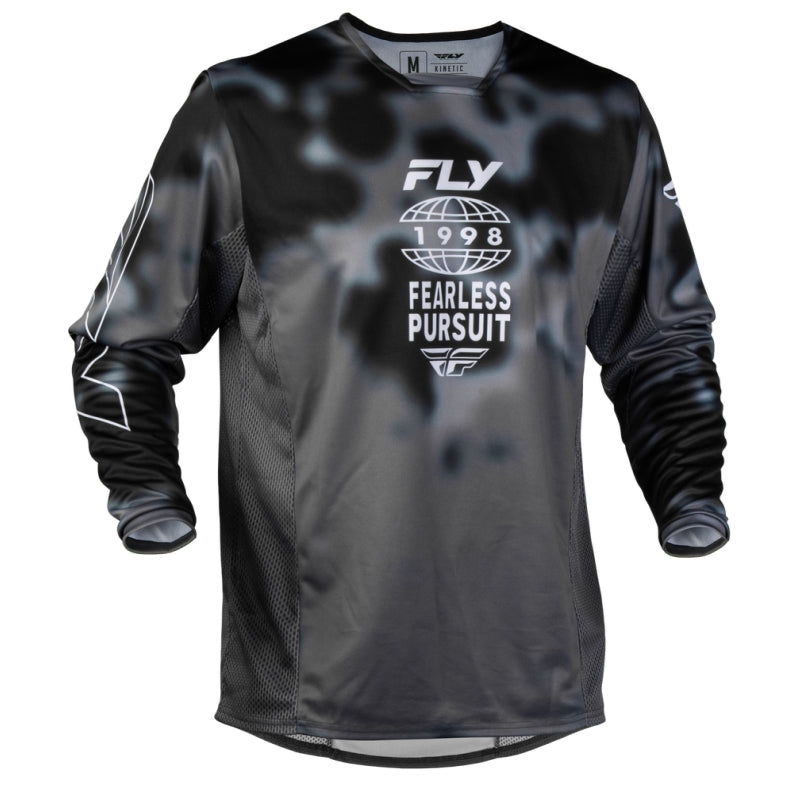 Load image into Gallery viewer, Fly Racing Kinetic Blur Jersey (X-Large, Black/Gray)
