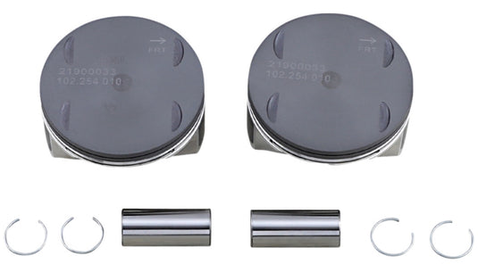 Drag Specialties 0911-0055 Piston Kit (1868cc., 4.000in. Bore) - .010 Oversize, 10.5:1 Compression