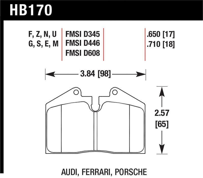 Load image into Gallery viewer, Hawk Performance HB170F.650 HAWK HPS Brake Pad Sets
