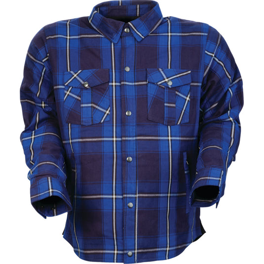 Z1r Ashwood Flannel Jacket (XXXX-Large, Navy/Blue)