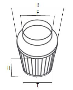 Load image into Gallery viewer, Outside Distributing 06-0420 Air Filter - Wire Mesh - Short Cone - 58mm
