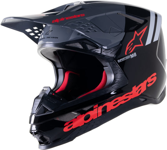 Black/Neon Red Glossy