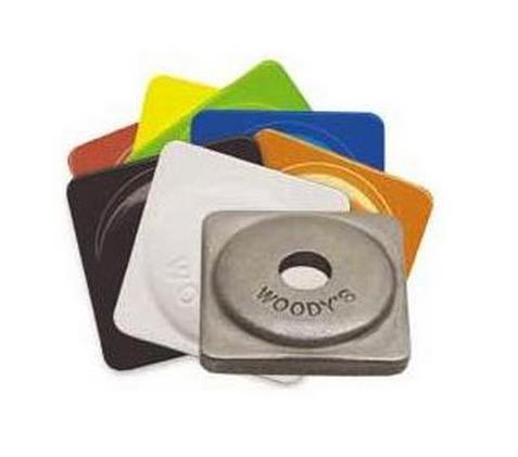 Woodys ASW-3725 Square Digger Aluminum Support Plates - 7mm - Natural (24pk.)