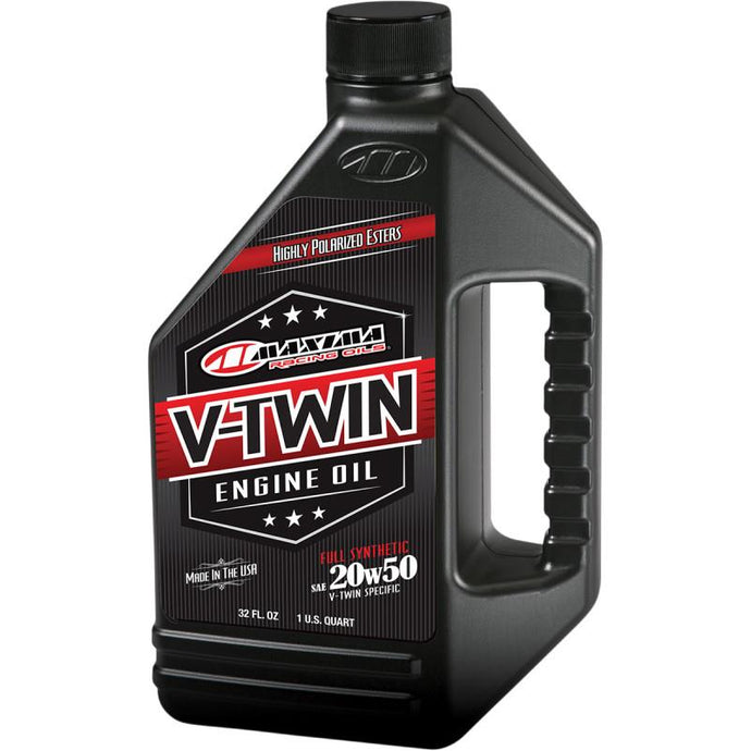 Maxima Racing Oil 30-11901 Full Synthetic V-Twin Engine Oil - 20W50 - 1qt.