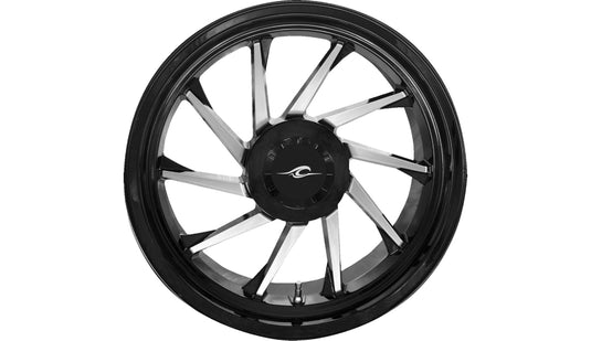 Coastal Moto 3D-HURL-187T-BC Precision Cast Hurricane 3D Rear Trike Wheel - 18in. x 7in. - Black Cut