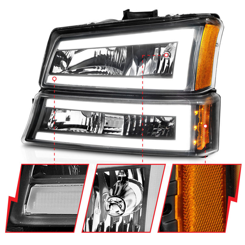 Load image into Gallery viewer, Anzo 111501 ANZ Crystal Headlights
