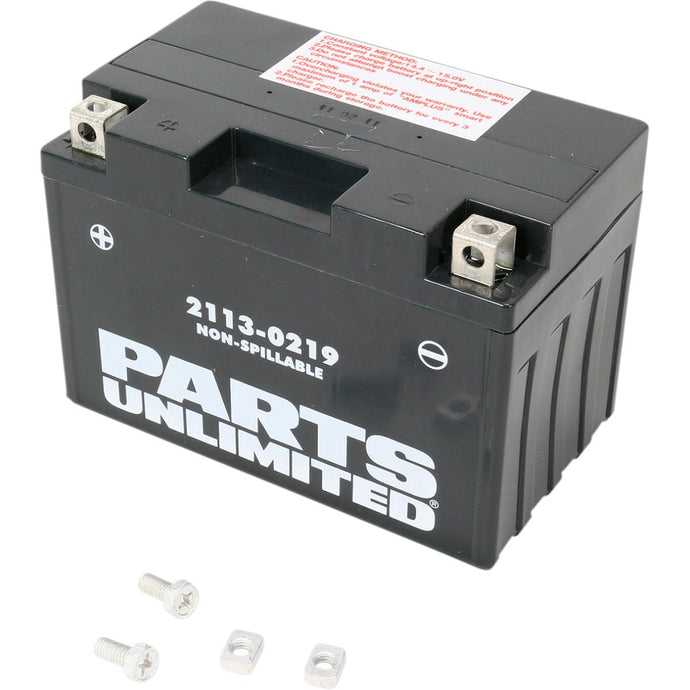 Parts Unlimited 2113-0219 AGM Factory Activated Maintenance-Free Battery