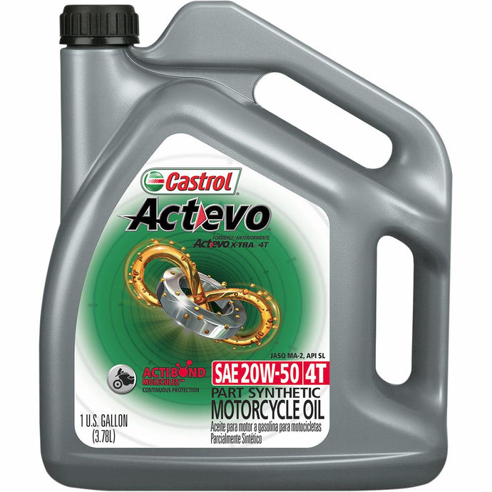 Castrol 15A8DA Actevo X-Tra 4T Synthetic Blend - 20W50 - 1gal.