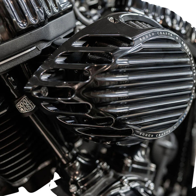 Arlen Ness RC-600-021 Finned Air Cleaner - Black