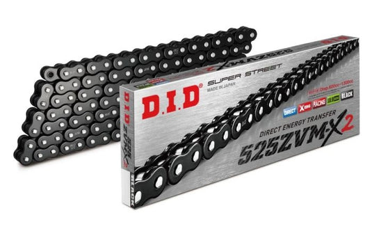 D.I.D 525ZVMX2X120 525 ZVM-X2 Super Street X-Ring Chain - Black - 120 Links