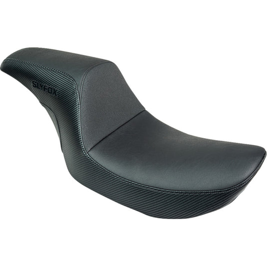 Slyfox SlyFox4681A Drifter Seat - 11in. Front 5-1/2in. Rear - Smooth Vinyl w/ Black Logo