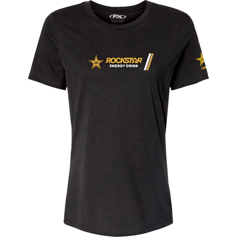 Load image into Gallery viewer, Factory Effex Rockstar Dash Womens T-Shirt (Small, Black)
