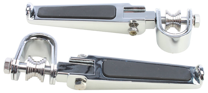 Emgo 50-85408 Designer Highway Footpeg Set with Clamp Set - Black Rubber