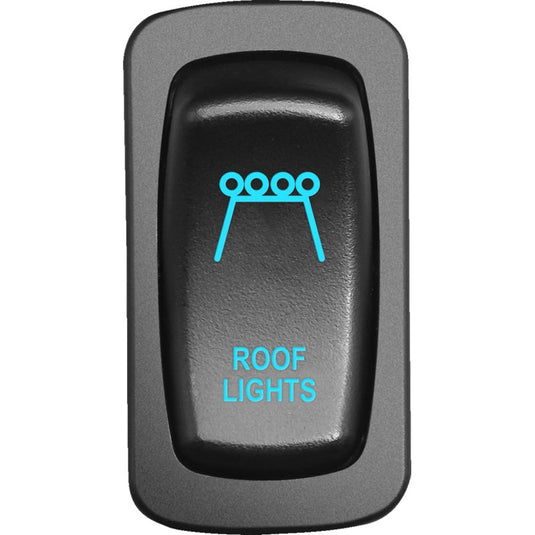 Moose Utility RFL-CAR-B Low Profile Rocker Switch - Roof Light - Blue