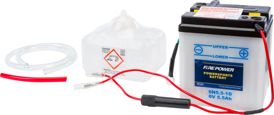 Fire Power 6N5.5-1D Conventional 6V Standard Battery with Acid Pack