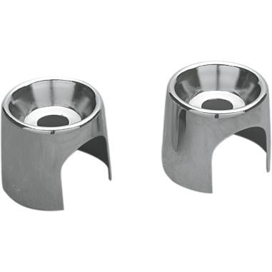 Drag Specialties DS-310011 Upper Shock Bolt/Stud Covers - Chrome