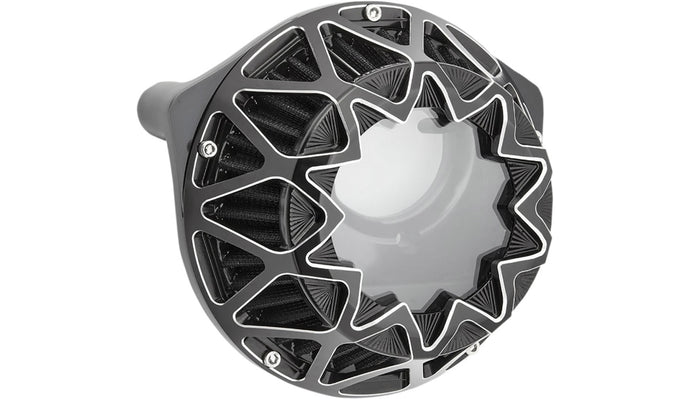 Arlen Ness 600-038 Crossfire Air Cleaner - Black Anodized with Machined Accents