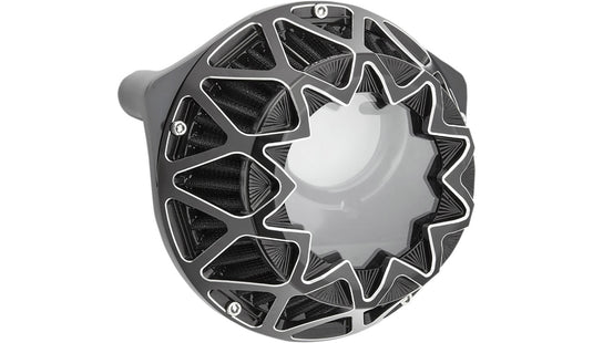 Arlen Ness 600-038 Crossfire Air Cleaner - Black Anodized with Machined Accents