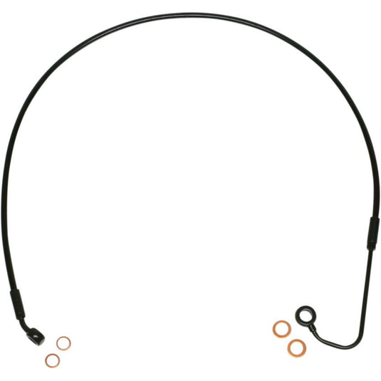 Magnum SBB1407-34 Black Coated XR Stainless Upper Front Brakeline Kit with Black Fittings - 39-1/4in. Total Length