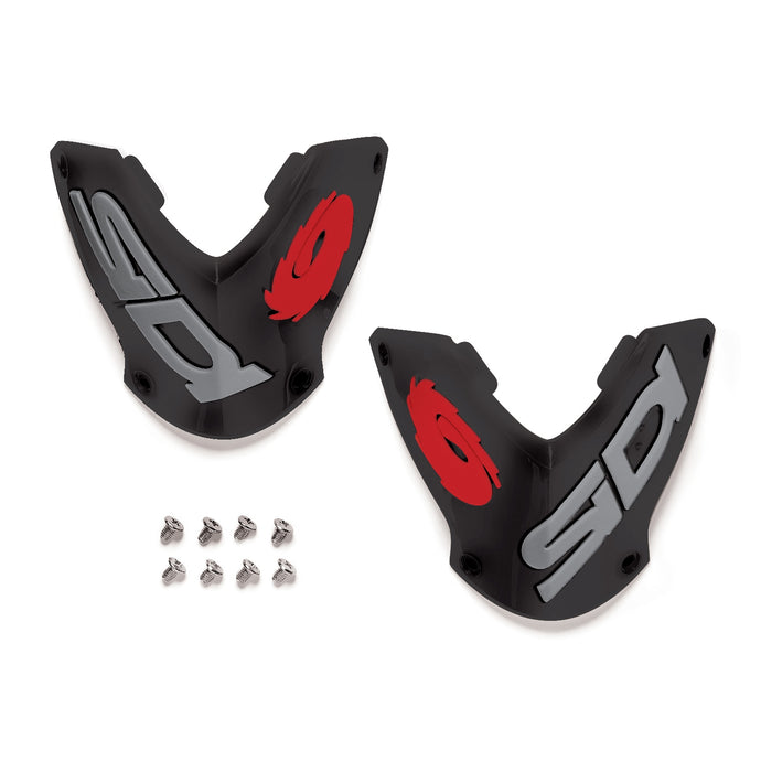 Sidi 90 Outer Nylon Shin Plate - Black/Gray/Red