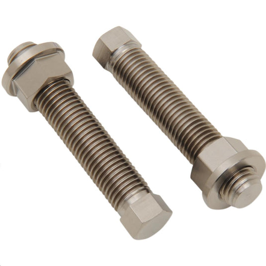 Works Connection 70-635 Titanium Axle Adjuster Bolts - 10 x 50mm/10mm Hex Head