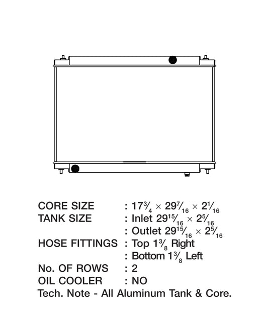 Csf 7041 CSF Radiators - Aluminum