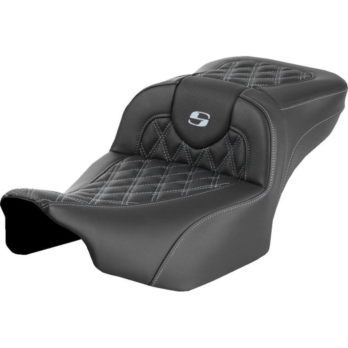 Saddlemen 823-07-18405 Extended Reach Roadsofa LS Seat without Drivers Backrest - Silver Stitching