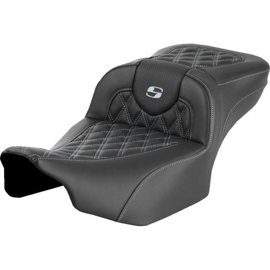 Saddlemen 823-07-18405 Extended Reach Roadsofa LS Seat without Drivers Backrest - Silver Stitching