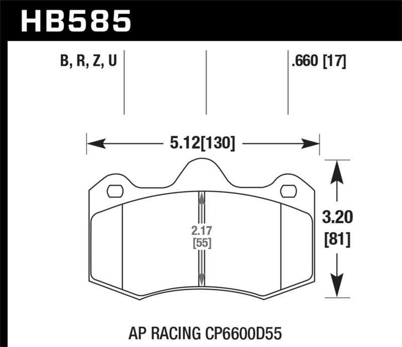 Load image into Gallery viewer, Hawk Performance HB585B.660 HAWK HPS 5.0 Brake Pad Sets

